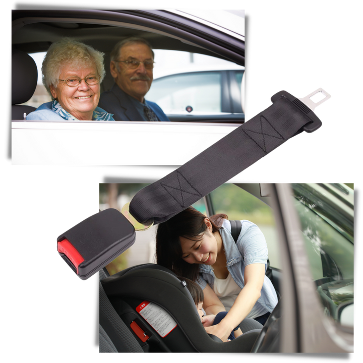 Easy install universal seat belt extender, a travel essential offering extended length for enhanced vehicle safety.