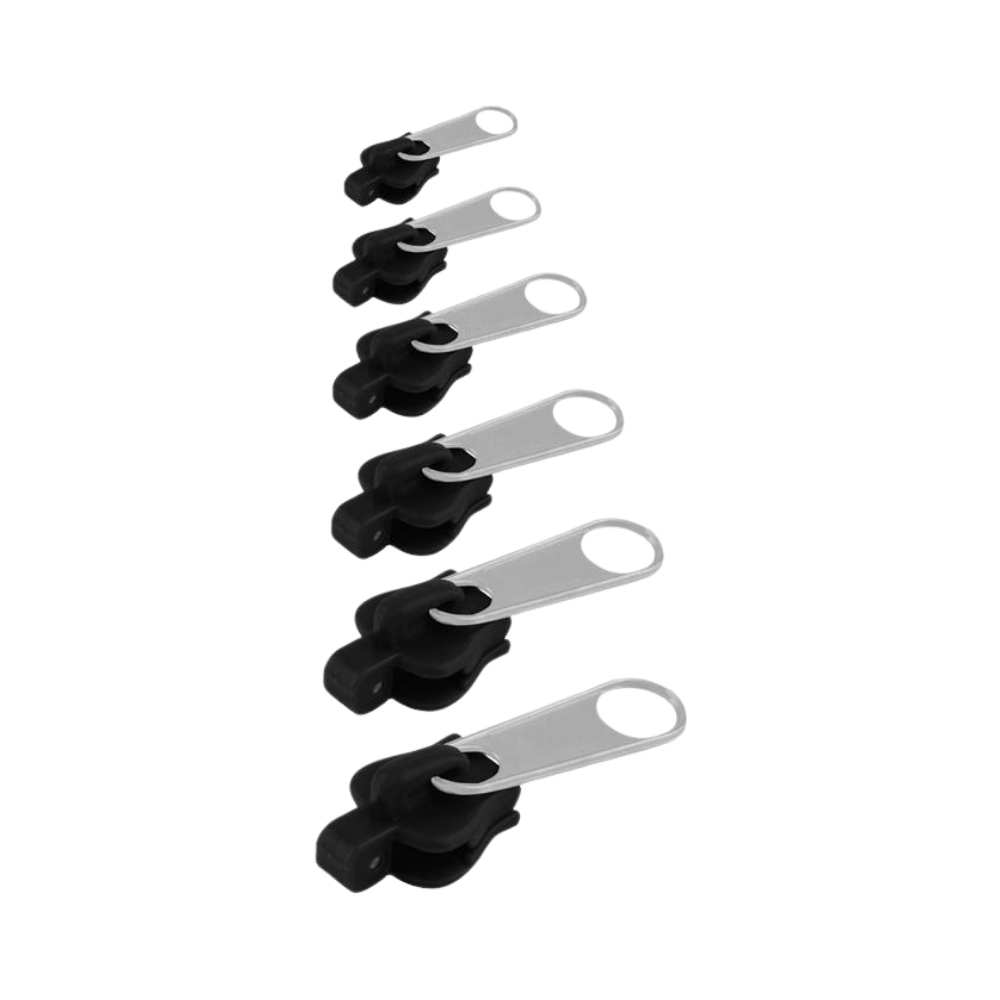 Instant fix universal zipper slider kit. Clip-on replacement for broken zippers on jackets, luggage & more.