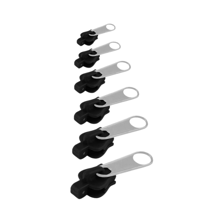 Instant fix universal zipper slider kit. Clip-on replacement for broken zippers on jackets, luggage & more.