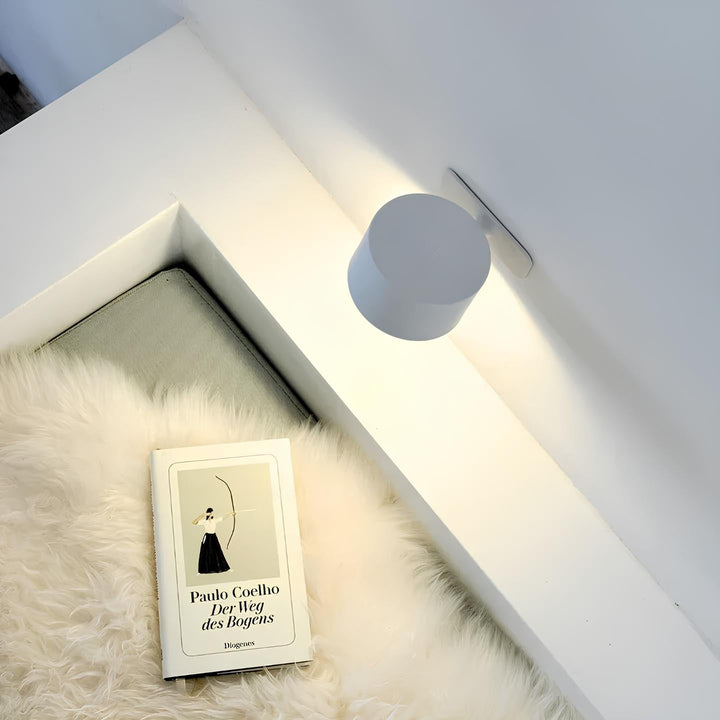 Smart touch & remote control dimmable LED wall lamp, wireless & rechargeable.