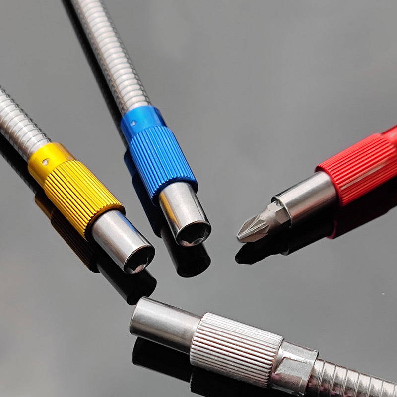 FlexBit universal flexible extension bit holder, magnetic tip for drills & screwdrivers in tight spaces.