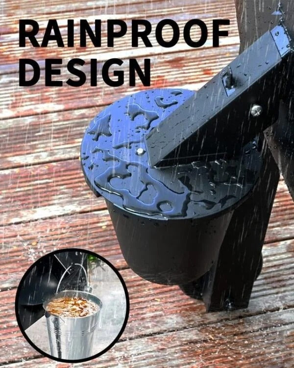 Secure lid grease collector for grill. Essential BBQ accessory for mess-free outdoor cooking cleanup.