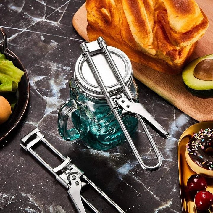 Multifunction GripEase jar & bottle opener, lid remover gadget for easy home kitchen use.