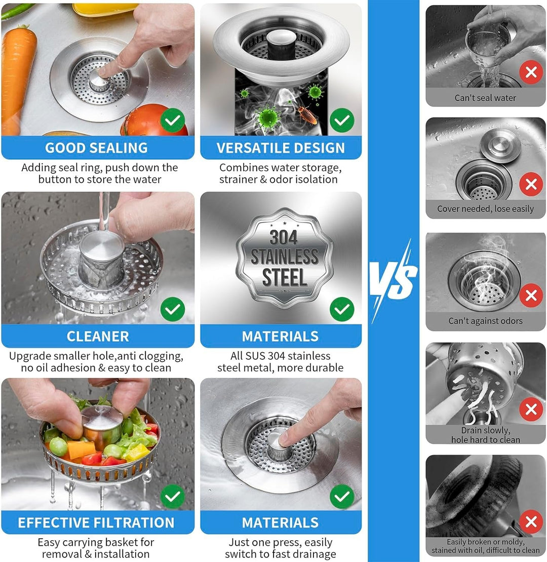 Keep your kitchen sink clog-free with this universal drain protector and waste filter. Home improvement tool.