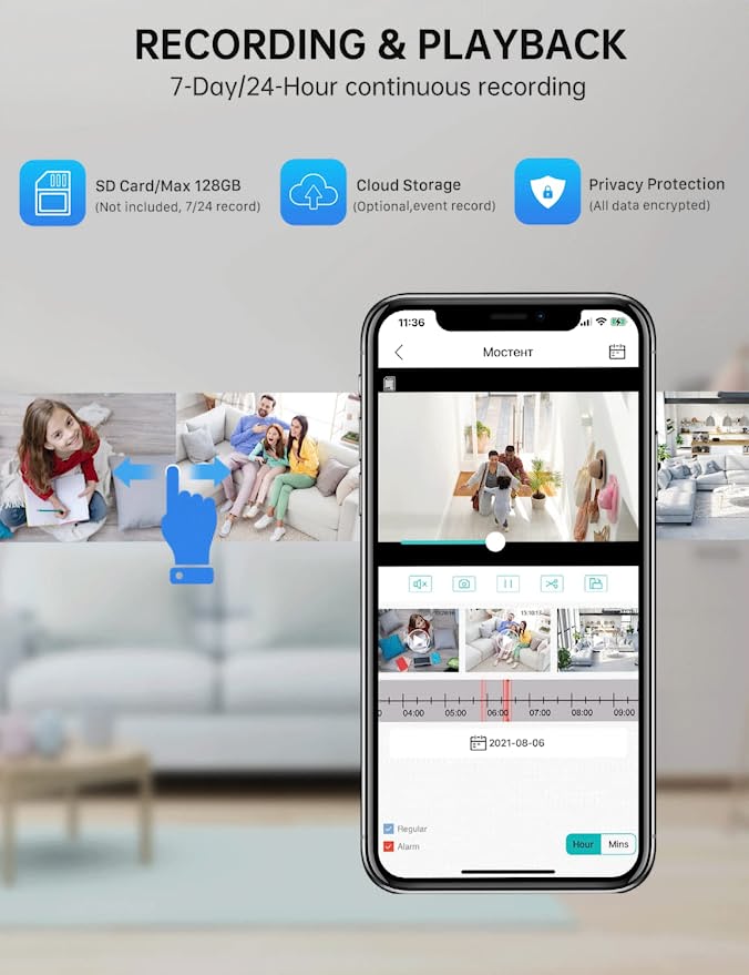 Innovative light bulb camera for 360° home security, featuring wireless connectivity and live view.