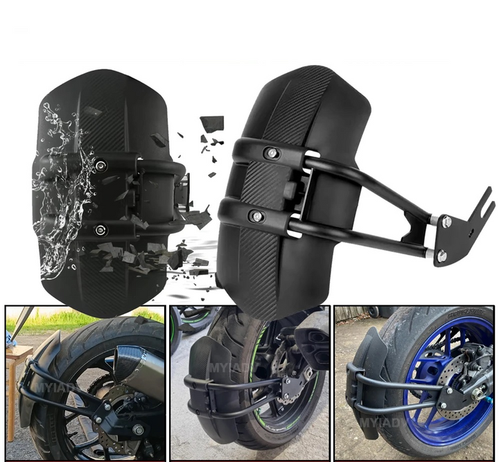 Durable universal motorcycle rear mudguard for bike protection, easy install fender