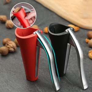 Ergonomic one-hand nutcracker for quick, easy shell removal. Perfect kitchen gadget gift for nut lovers.