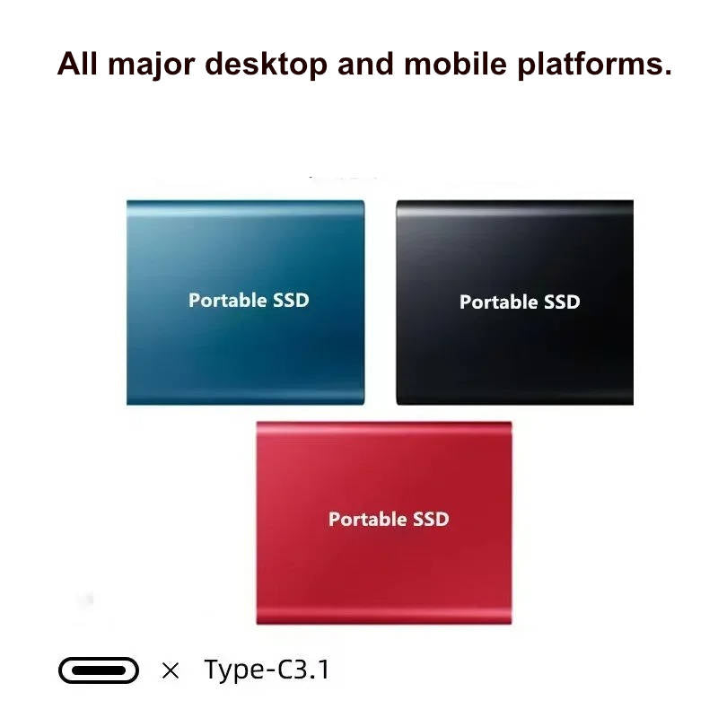 Experience fast speed with this Portable SSD external hard drive. Reliable universal data storage.