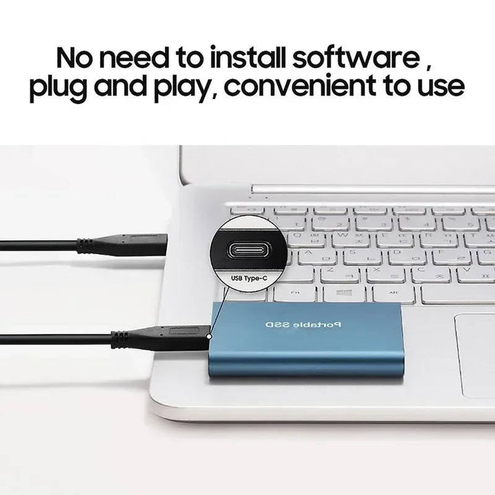 Compact Universal Portable SSD for secure mobile storage. Fast external hard drive for all files.
