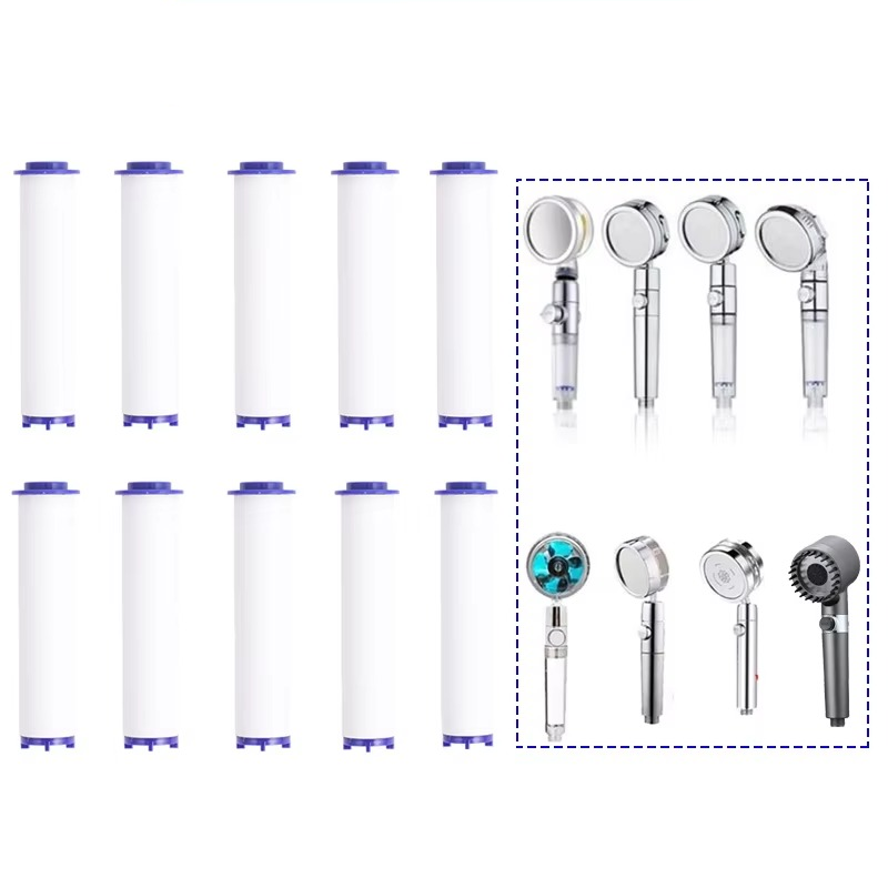 Universal shower filter cartridge for chlorine reduction, soft water, and healthier skin.