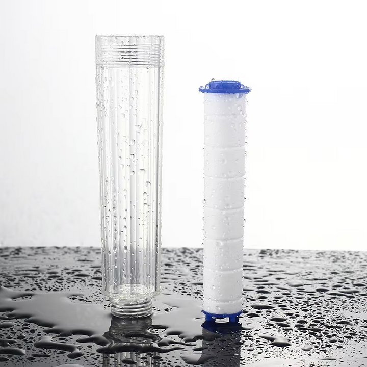 Advanced shower filter cartridge for reducing chlorine & impurities, promoting skin health.