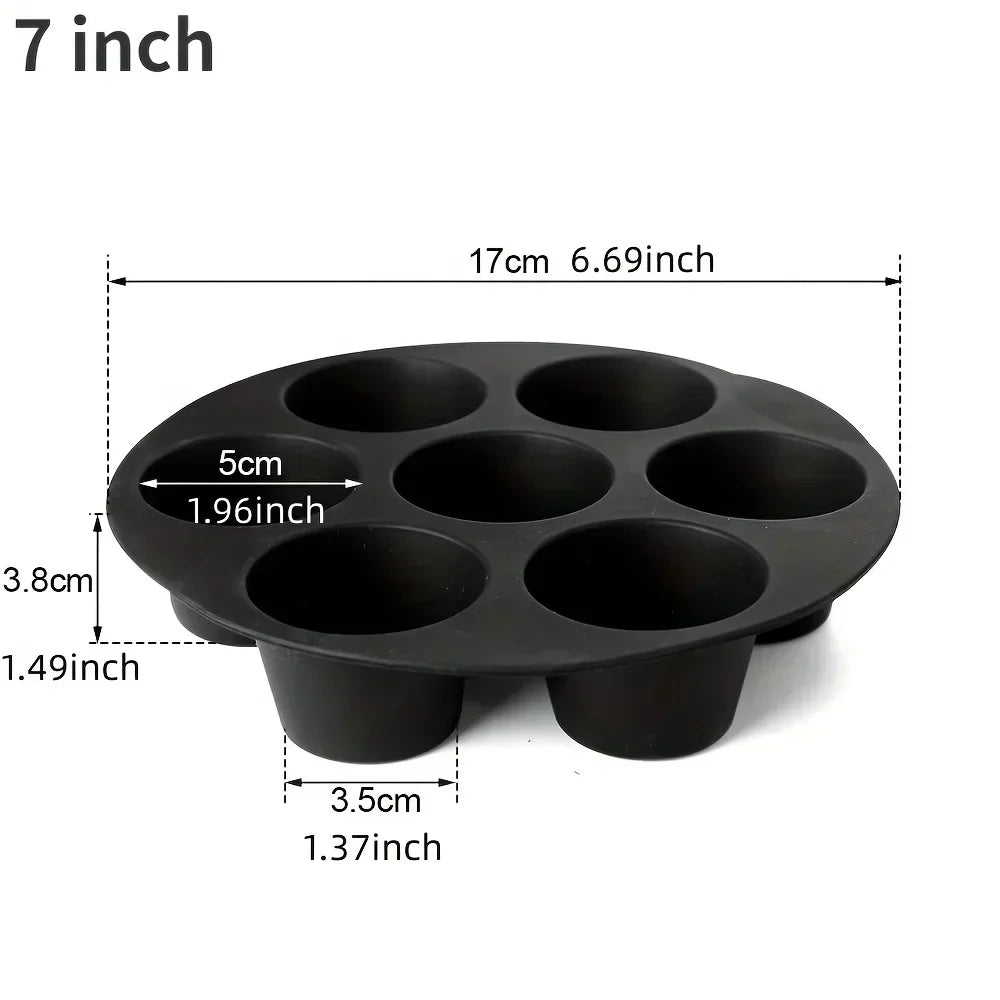 Compact silicone baking accessory for microwave ovens. Perfect for quick individual cakes, brownies, & muffins.