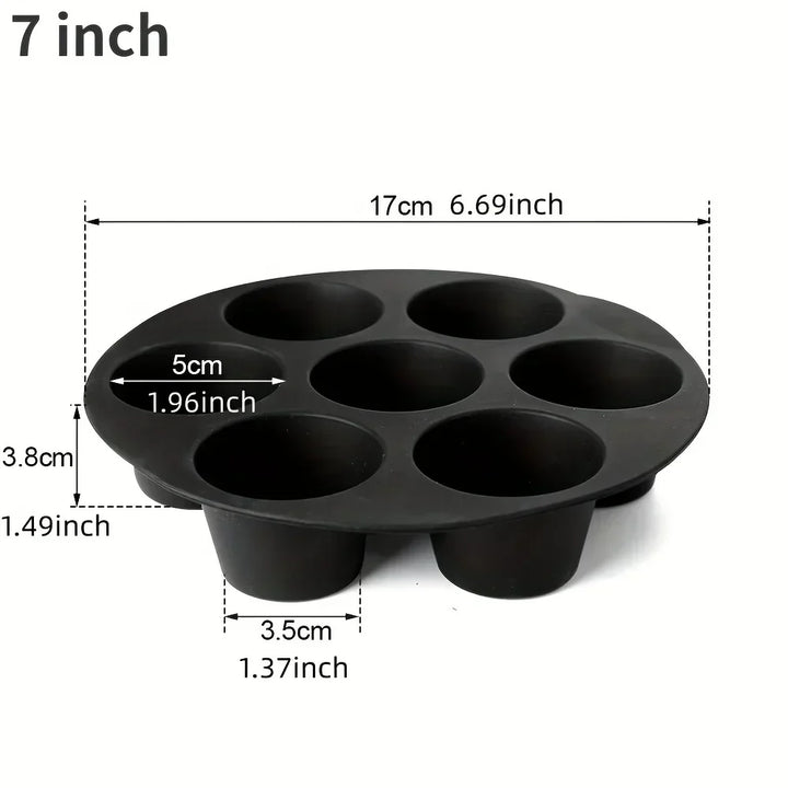 Compact silicone baking accessory for microwave ovens. Perfect for quick individual cakes, brownies, & muffins.