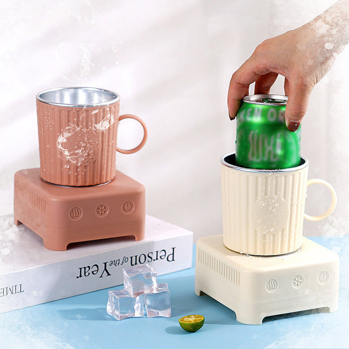 Sleek smart mug with rapid heating function, ideal as a portable coffee & tea warmer.