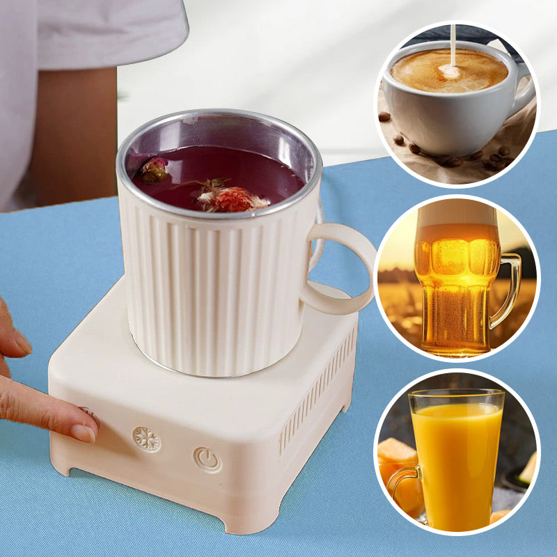 Innovative cooling mug keeps drinks chilled; perfect for refreshing cold beverages anywhere.