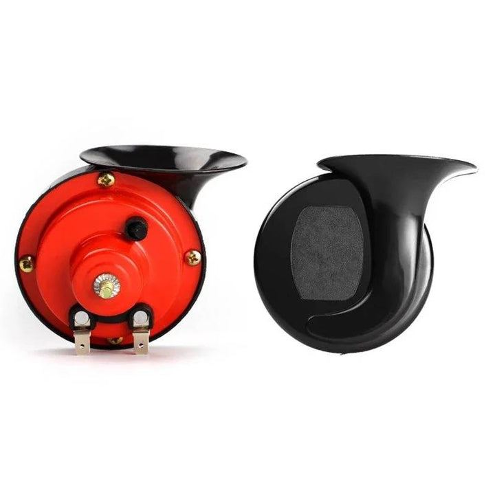 Durable ABS dual-tone vehicle warning horn. Universal fit Super Loud Train Horn for cars, trucks, and RVs.