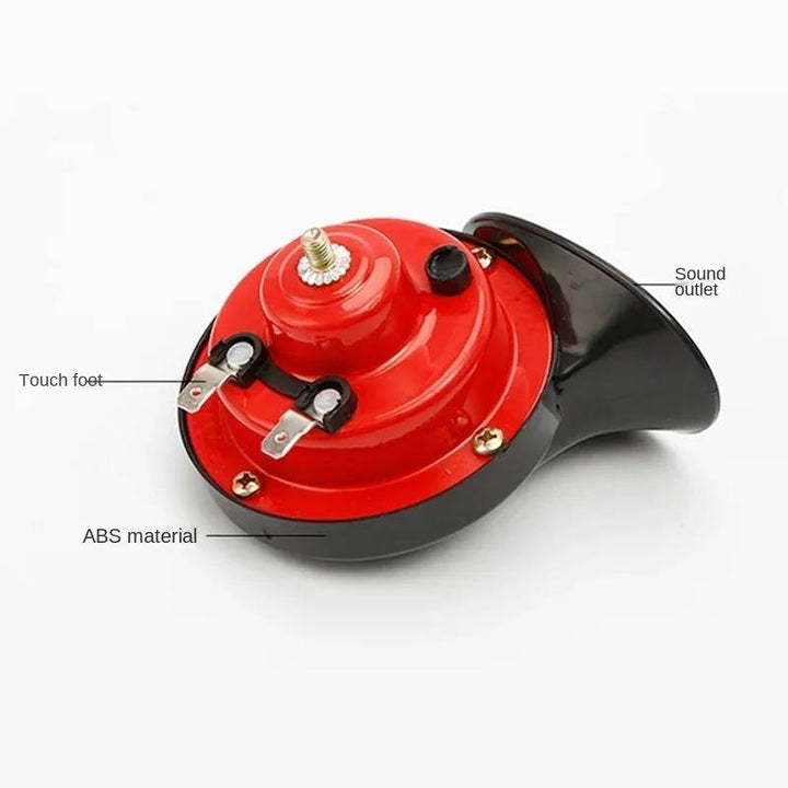 Versatile super loud train horn, ideal for cars, trucks, boats, and motorcycles. Durable ABS housing, 12V.