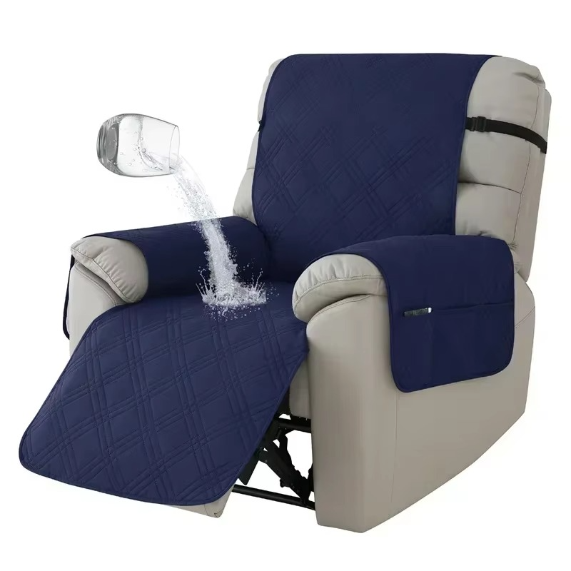 Universal waterproof recliner cover, anti-slip furniture protector for single seater armchairs.