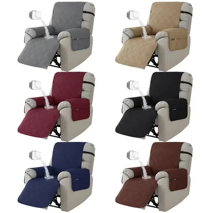 Pet friendly waterproof anti-slip recliner slipcover, universal fit for armchair protection & home decor.