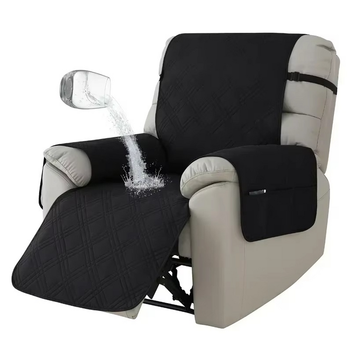 Anti-slip recliner cover, waterproof furniture protector for single seater chairs, ideal for pets & spills.