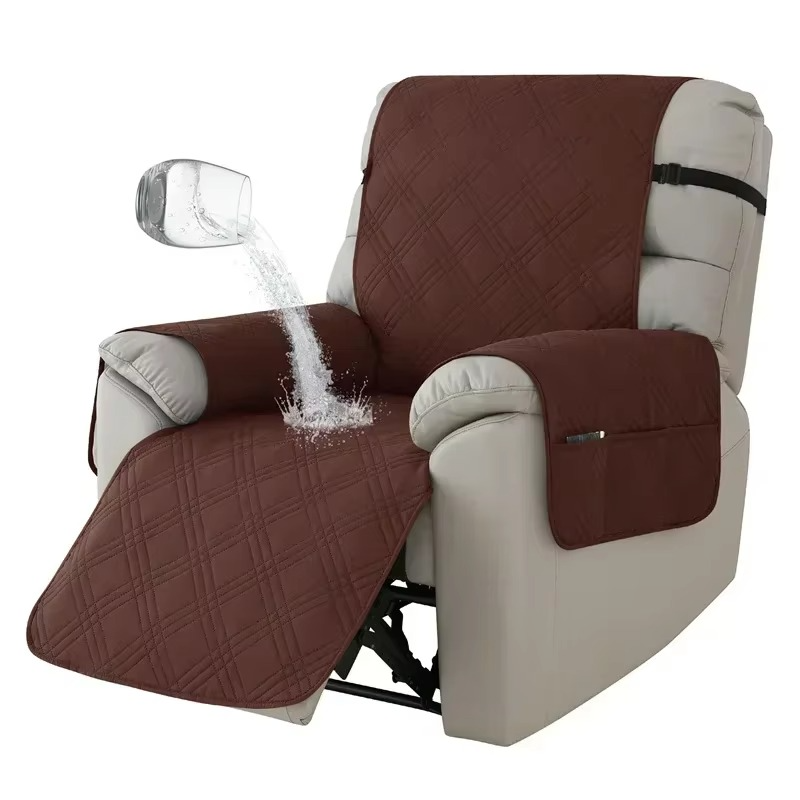 Universal furniture protector, waterproof & anti-slip recliner cover for armchairs, stylish home decor.