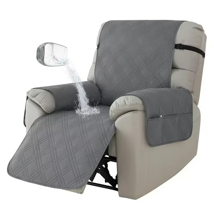 Durable waterproof recliner slipcover, anti-slip protection for single seater chairs, pet proof.