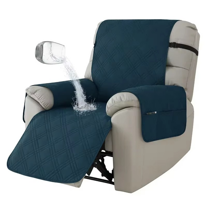 Home decor waterproof recliner cover, anti-slip single seater furniture protector, pet friendly.
