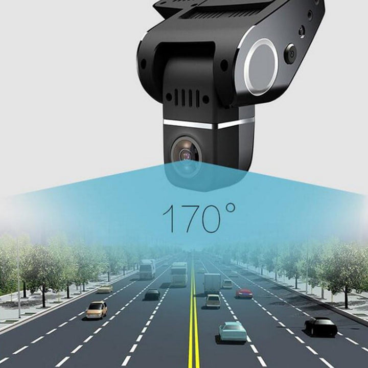 Discreet hidden dash cam, 1080P video, wide 170 degree view, universal fit