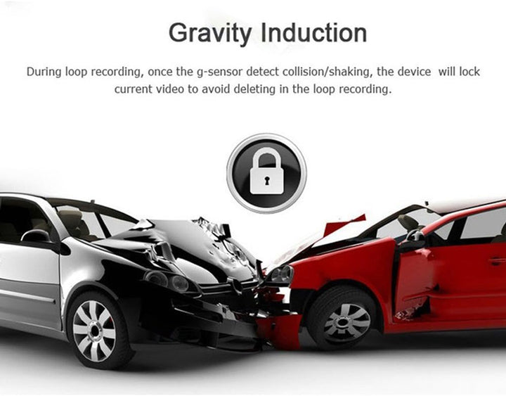 Invisible dash cam with full HD 1080P recording and broad 170° field of view