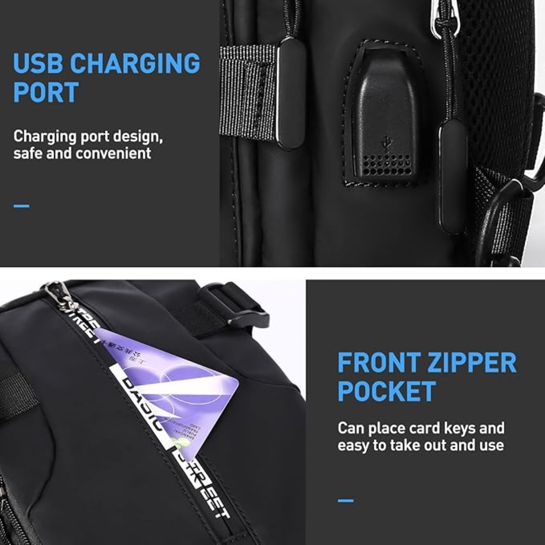 UrbanLite compact sling backpack, lightweight and durable, an essential unisex travel bag