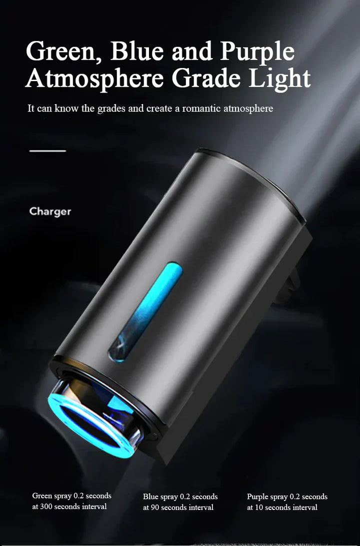 USB car aroma diffuser, black finish, easy to use