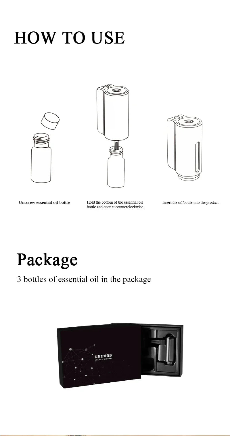 Car air freshener and USB aroma diffuser for road trips