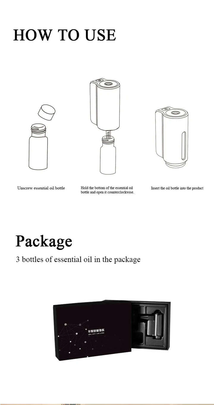 Car air freshener and USB aroma diffuser for road trips