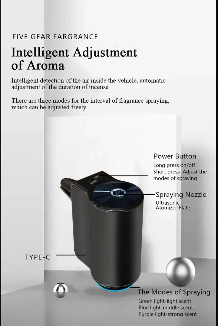 Aromatherapy auto diffuser, USB for essential oils