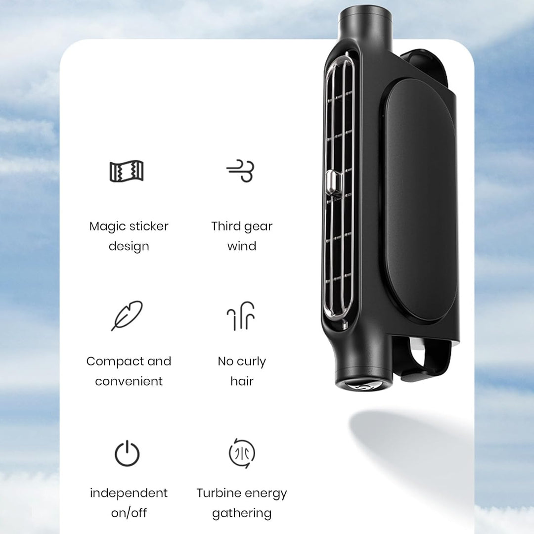 Dual USB car cooling fans (1+1 FREE) installed on headrests, essential auto accessory