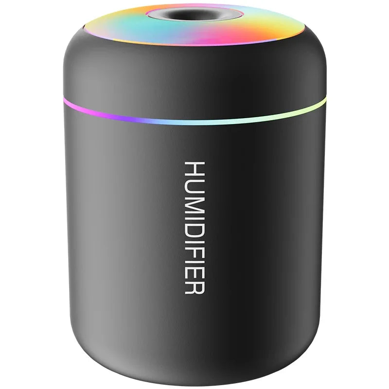 Small USB air purifier and humidifier with aromatherapy, for healthier air