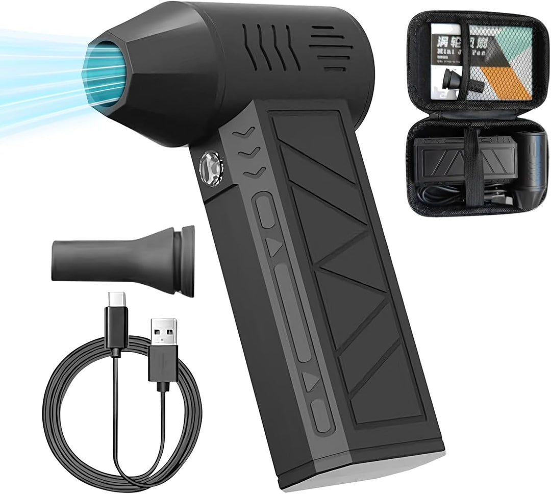 Nivaro USB rechargeable air duster, essential for dust-free electronics and home cleaning.