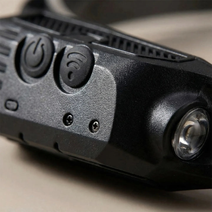 Durable, water-resistant LED headlamp with USB recharge. Perfect for camping, night fishing & hands-free work.