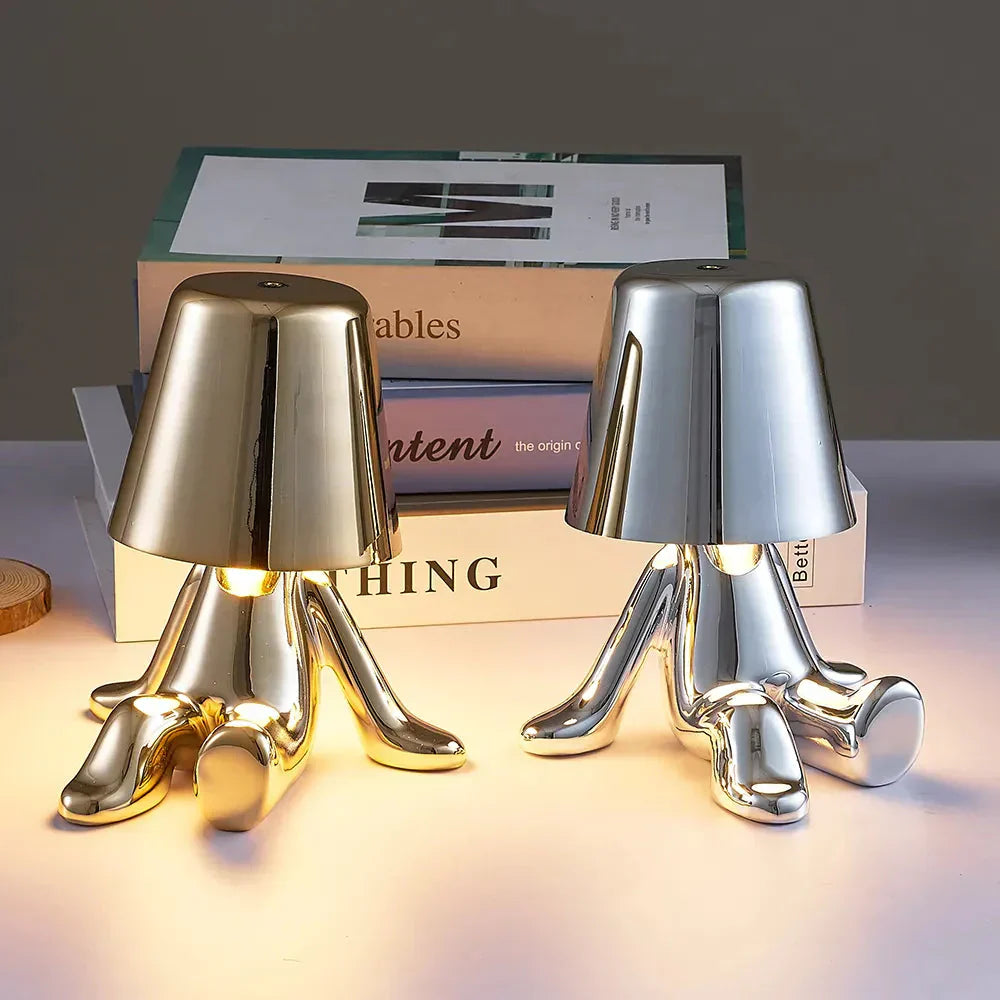 USB rechargeable LED table lamp, unique modern design, ambient lighting for bedroom