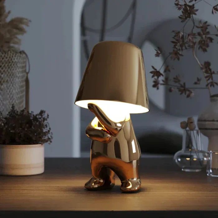 Rechargeable LED lamp for home, unique futuristic design, energy-efficient lighting