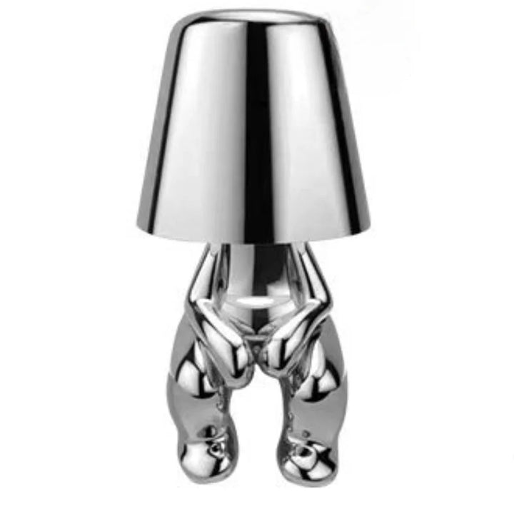 Cord-free LED table lamp, rechargeable, unique silhouette, versatile lighting