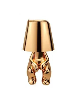 USB LED bedside lamp, unique sculptural design, easy to recharge and use