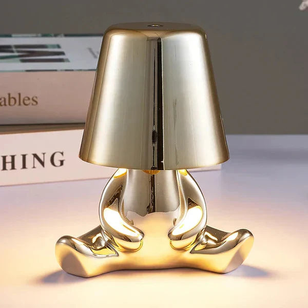 Decorative LED table lamp, USB rechargeable, sleek design, perfect for bedside