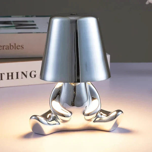 Contemporary LED table lamp, USB powered, decorative accent for desks