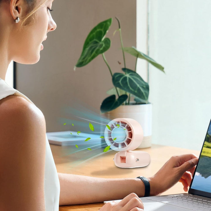 Portable foldable handheld fan with LED display, USB rechargeable, offers 100 cooling speeds