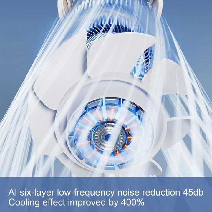 Personal USB fan with LED screen, 100 adjustable speeds, perfect for travel