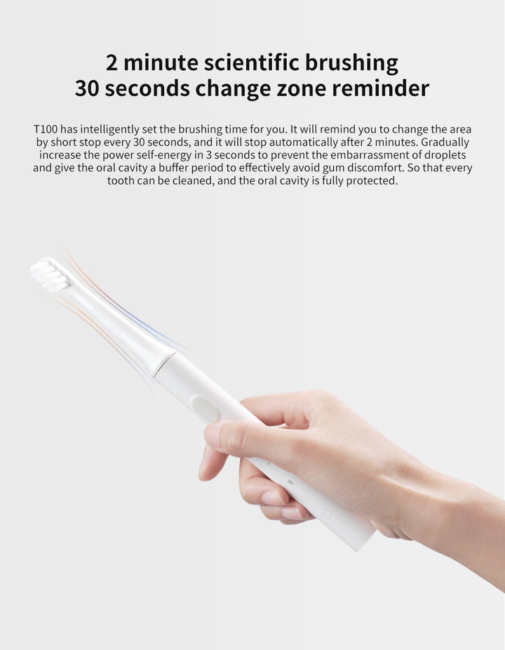Waterproof Sonic Electric Toothbrush being rinsed under water, demonstrating durability