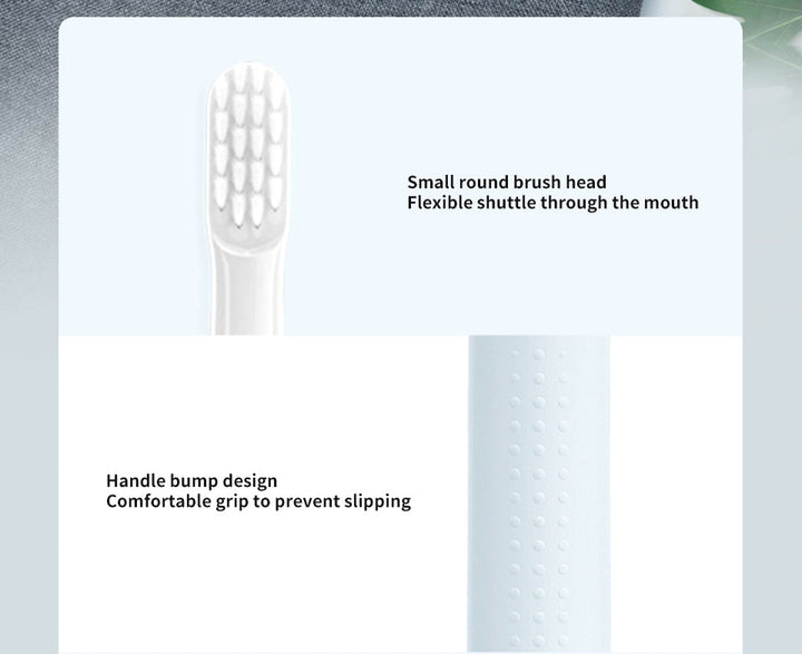 Waterproof Sonic Electric Toothbrush in use with blue LED light for oral care