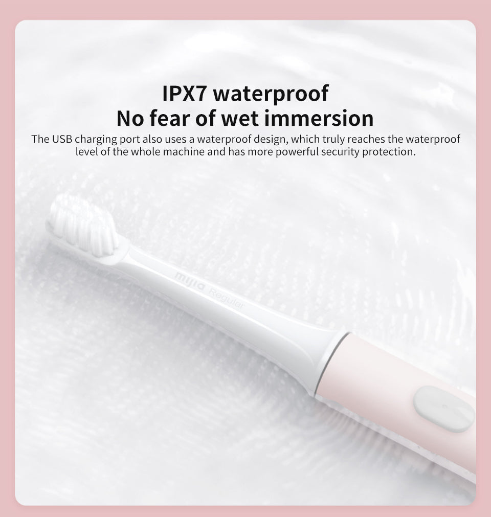 Ergonomic design of a USB Rechargeable Sonic Toothbrush, comfortable grip