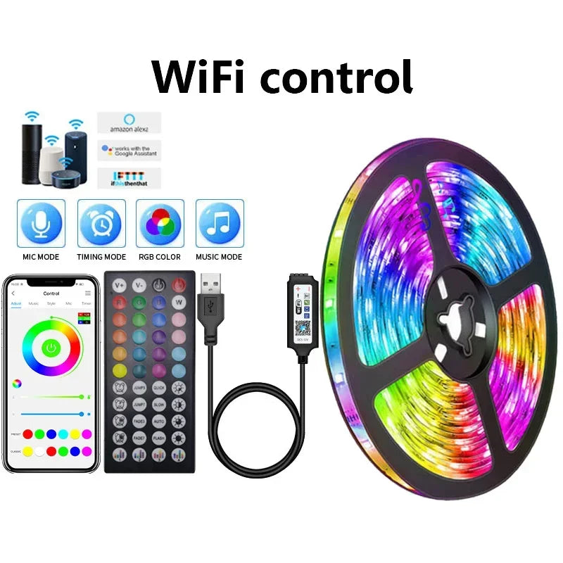 Ambient lighting USB LED strip, RGB, flexible, for TV and room illumination